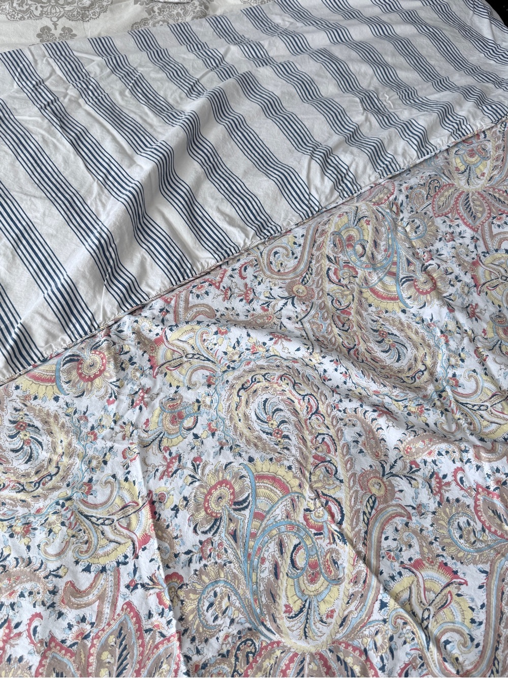 Ralph Lauren Classic Paisley Queen Duvet Stripe Reverse